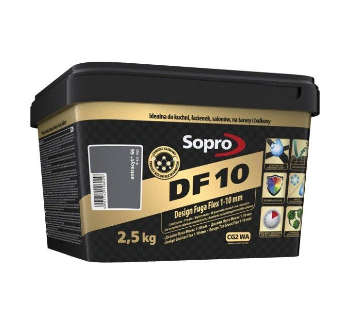 Затирка для швів Sopro DF 10 1060 антрацит №66 (2,5 кг)