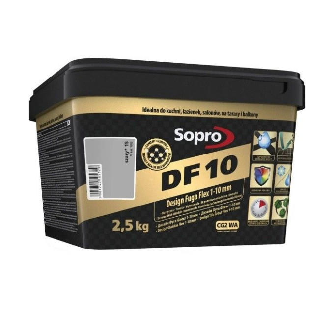 Затирка для швів Sopro DF 10 1053 сіра №15 (2,5 кг)