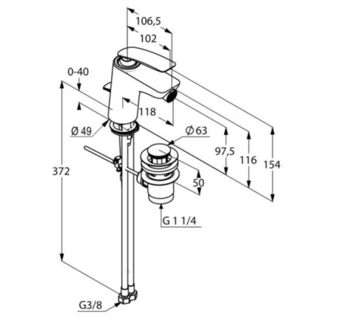 Змішувач для біде DN 10 Balance (522160575), Kludi