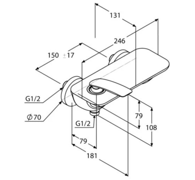 Змішувач для душу DN 15 Balance (527100575), Kludi