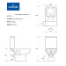 Компакт 575 Colour Clean On 011 з кришкою дюропласт soft-close (CCKZ1013501894), Cersanit