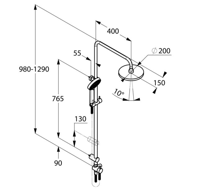 Душовий набір Dual Shower System A-QAs (6609105-00), Kludi