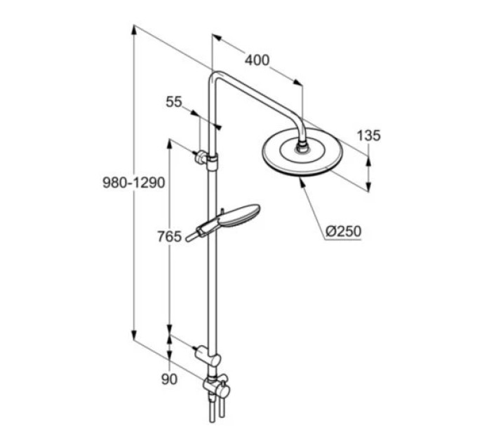 Душовий набір 3S Dual Shower System Freshline (6709005-00), Kludi