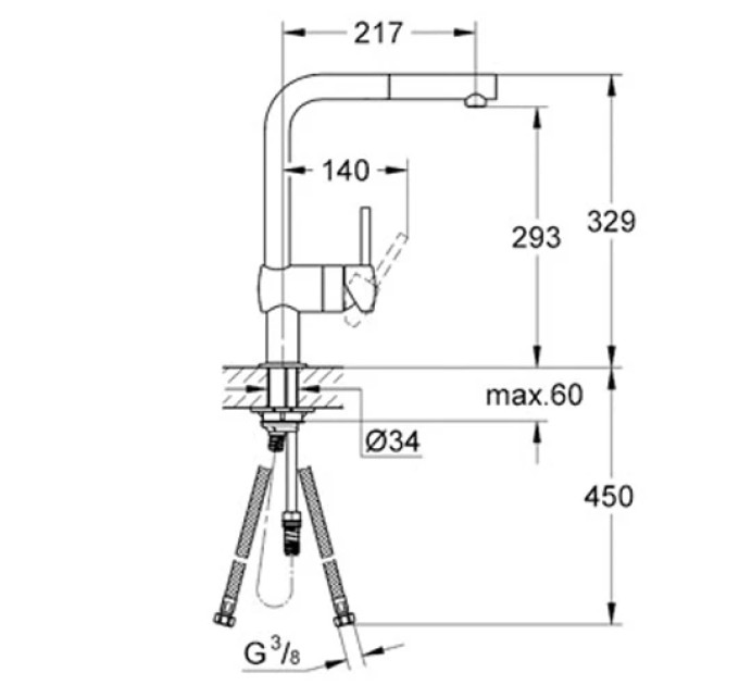 Змішувач для кухні Minta (32168000), Grohe