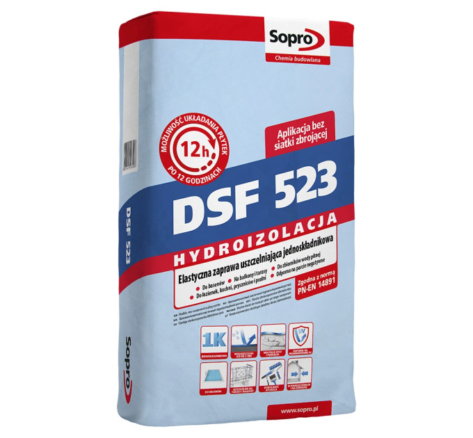 Гідроізоляційна суміш Sopro DSF 523 (20 кг)