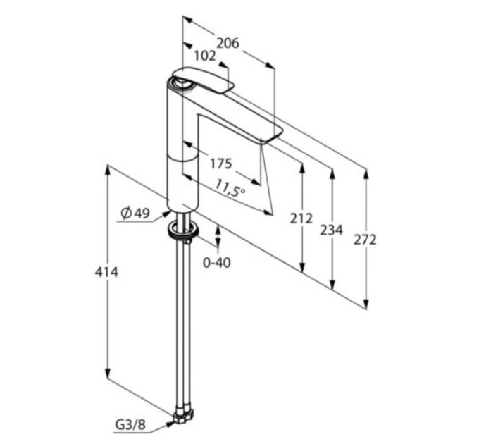Змішувач для умивальника DN 10 Balance (522969175) білий, Kludi