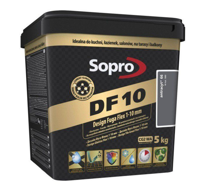 Затирка для швів Sopro DF 10 1060 антрацит №66 (5 кг)