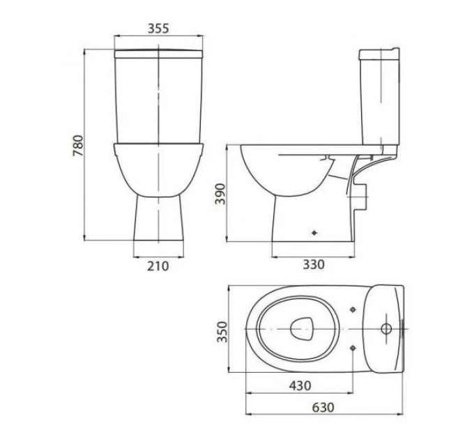 Компакт Freja Premium  з кришкою дюропласт soft-close (L79047000), Kolo