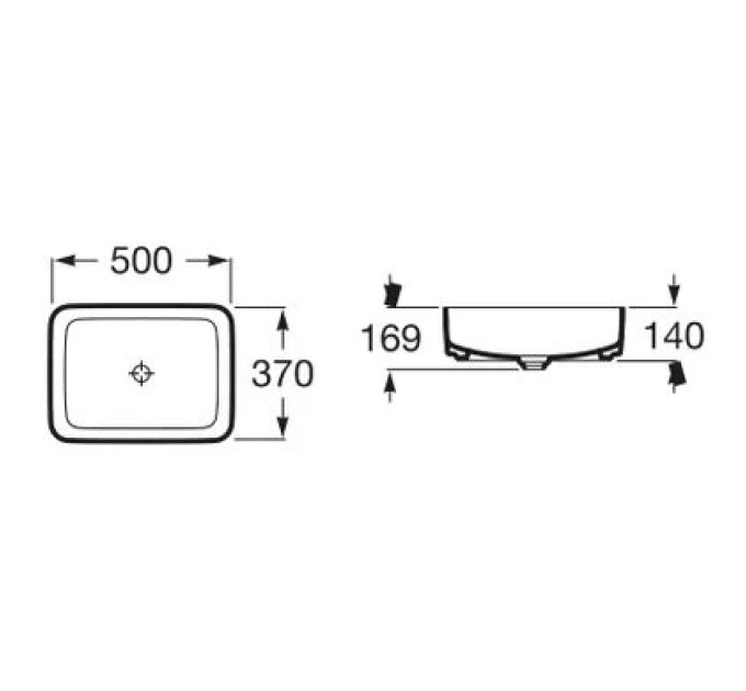 Умивальник Inspira Square 500х370 (A327530000), Roca