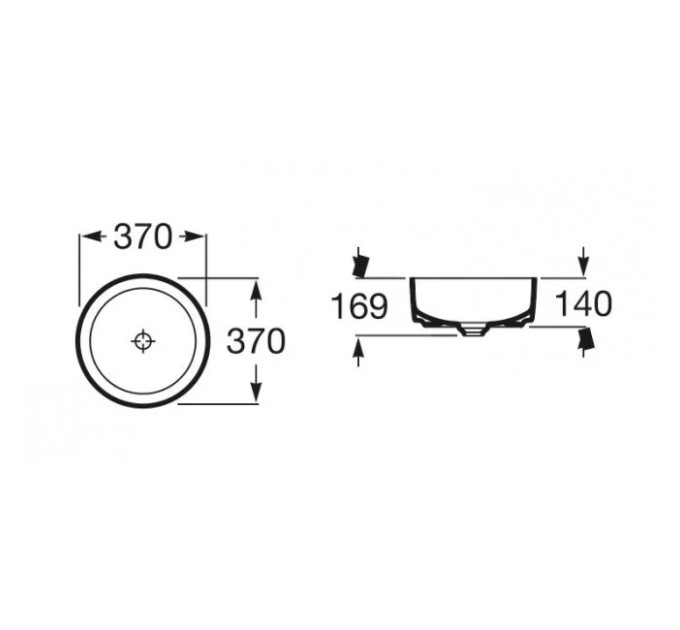 Умивальник Inspira Round 370х370 (A327523000), Roca
