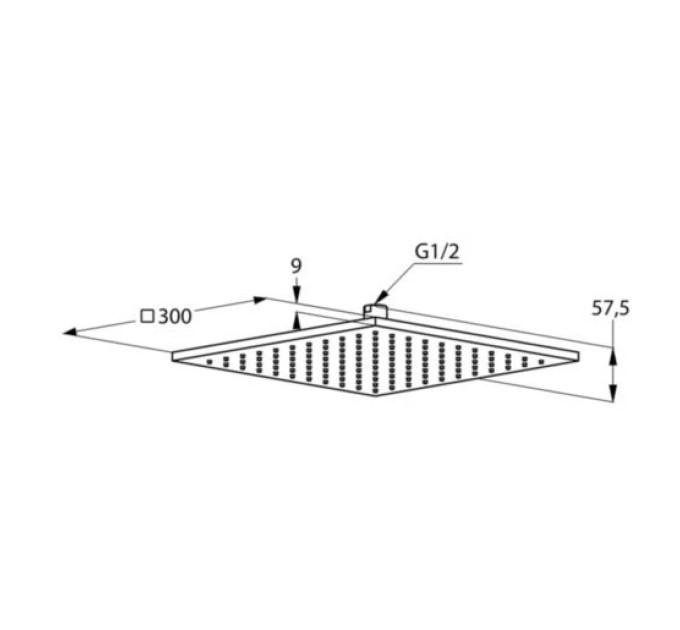 Верхній душ DN 15 A-QA (6443005-00), Kludi