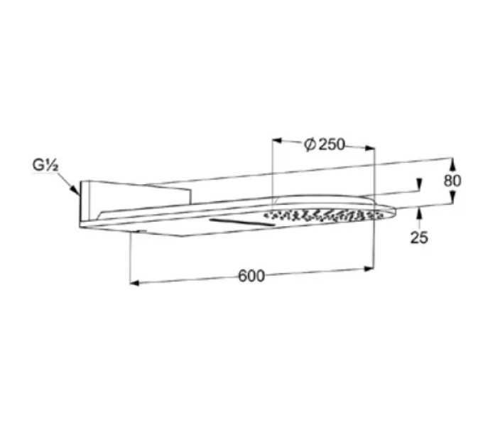 Верхній душ DN 15 A-QA (6488005-00), Kludi