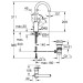 Змішувач для умивальника L-Size BauLoop (23763000), Grohe
