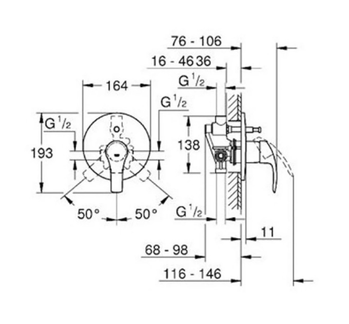 Змішувач Eurosmart (33305002), Grohe