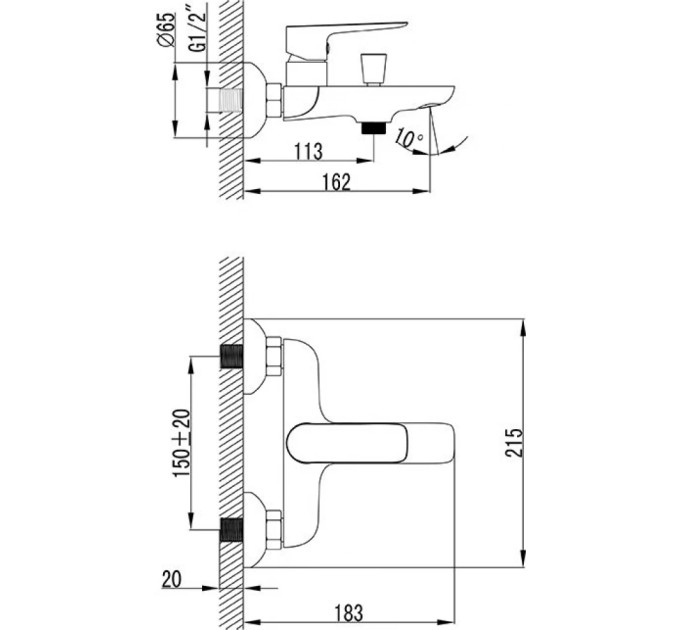 Змішувач для ванни Classic X070083 RAVAK