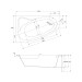 Ванна асиметрична ліва Sicilia 160x100, Cersanit