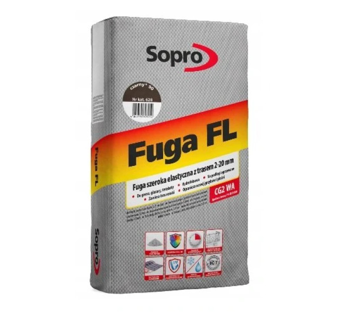 Затирка для швів Sopro FL 628 чорна №90 (25 кг)