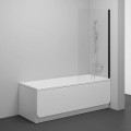 Шторка для ванни нерухома одноелементна NVS1-80 Transparent Black 7O840100Z1 RAVAK