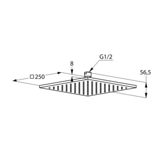 Верхній душ DN 15 A-QA (6442505-00), Kludi