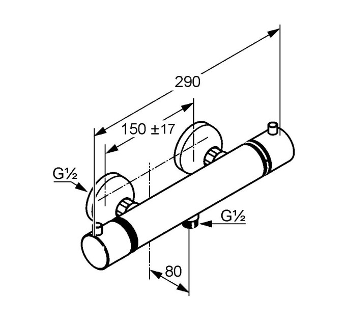 Змішувач для душу DN 15 Objekta (352000538), Kludi