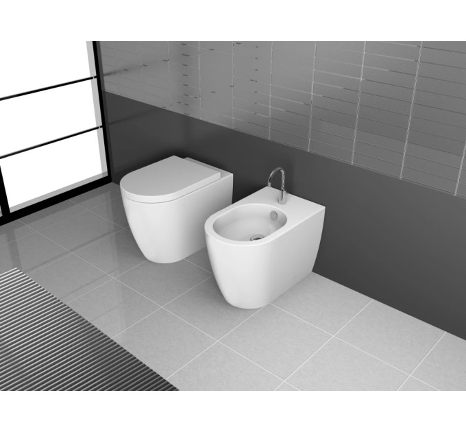 SMBID Біде підлогове з одним отвором під змішувач 34x53x27h Smile Cielo Італія