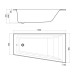 Ванна асиметрична права Easy 160x90, Roca