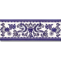 Фриз Cenefa Cuarteo Azul 70x200 Mainzu