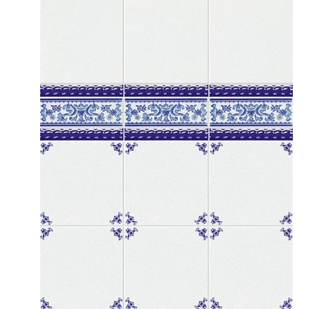 Фриз Cenefa Cuarteo Azul 70x200 Mainzu