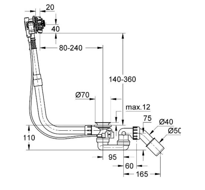 Сифон для ванни Talentofill (28990000), Grohe
