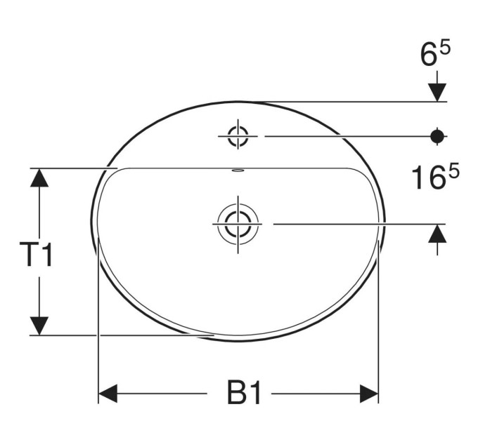 Умивальник VariForm 50 500.707.01.2 Geberit