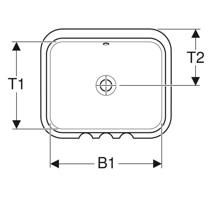 Умивальник VariForm 53 500.761.01.2 Geberit