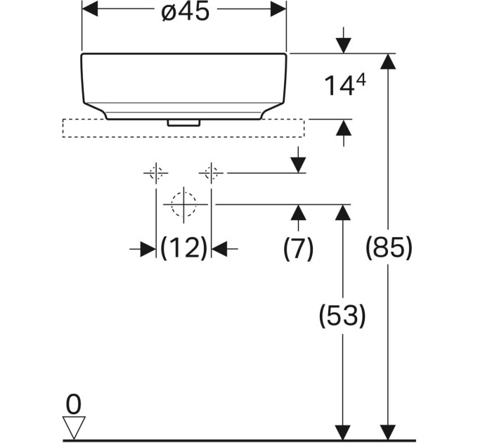 Умивальник VariForm 45 500.770.01.2 Geberit