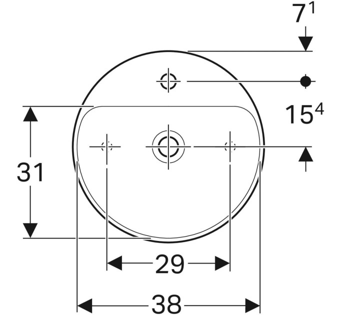 Умивальник VariForm 45 500.770.01.2 Geberit