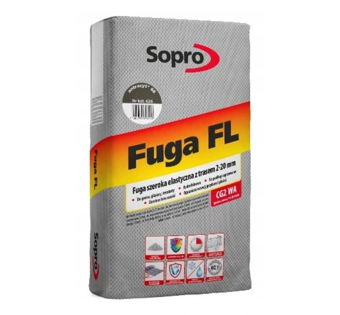 Затирка для швів Sopro FL 626 антрацит №66 (25 кг)