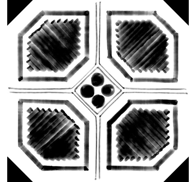Плитка керамогранітна Octogono Variette Sombra 200x200x8 Vives