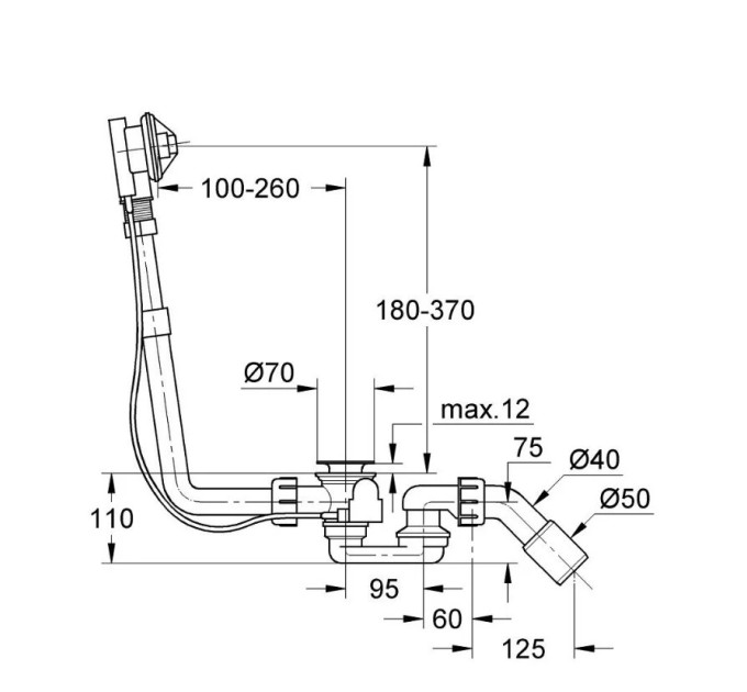 Сифон для ванни Talento (28939000), Grohe