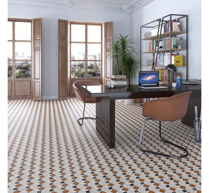Плитка керамогранітна Seine Bercy-R Rojizo RECT 200x200x8 Vives