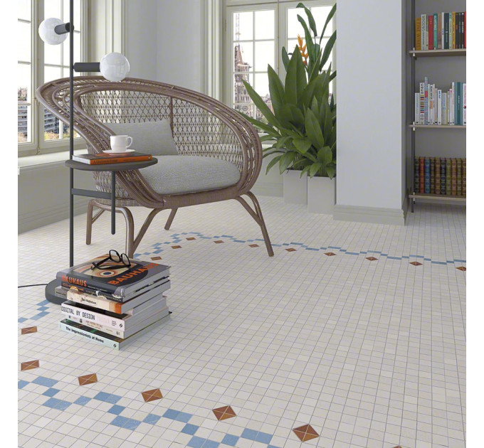 Декор Seine Tabarly-R 3 Azul RECT 200x200x8 Vives