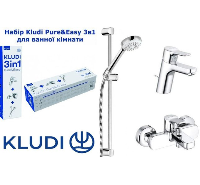 Набір змішувачів 3 в 1 Pure&Easy (376850565), Kludi