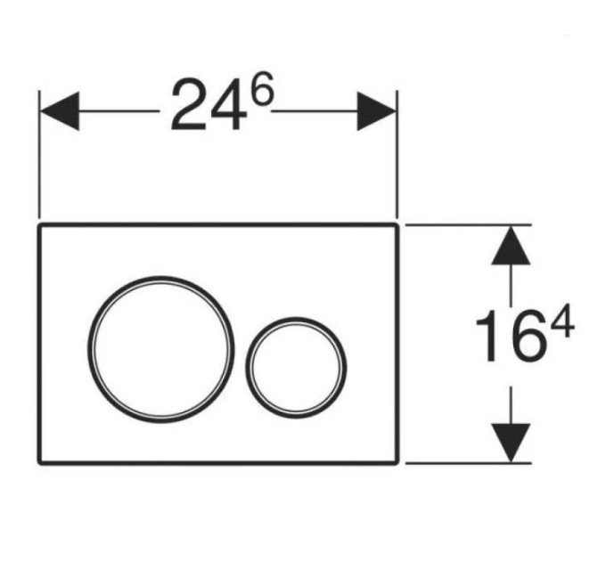 Кнопка зливу Sigma 20 (115.882.DW.1) чорний мат, Geberit