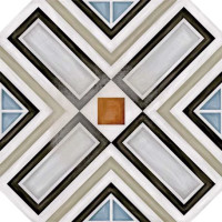 Плитка керамогранітна Octogono Ritter Multicolor 200x200x8 Vives