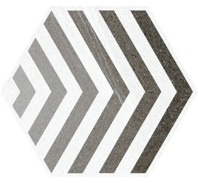 Плитка керамогранітна Hexagono Lacroix Gris 230x266x9 Vives