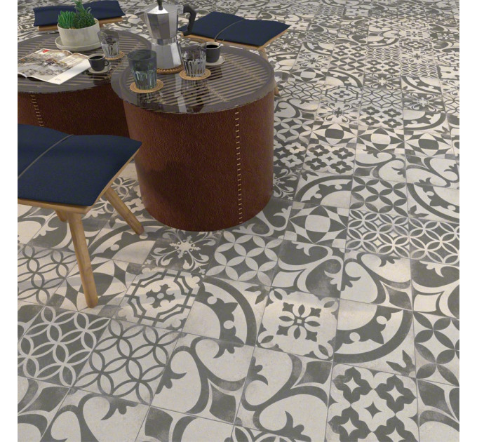 Плитка керамогранітна Nassau Berkane Negro 200x200x8 Vives
