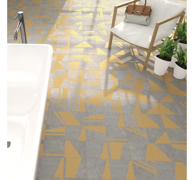 Плитка керамогранітна Nassau Kokomo Grafito Oro 200x200x8 Vives