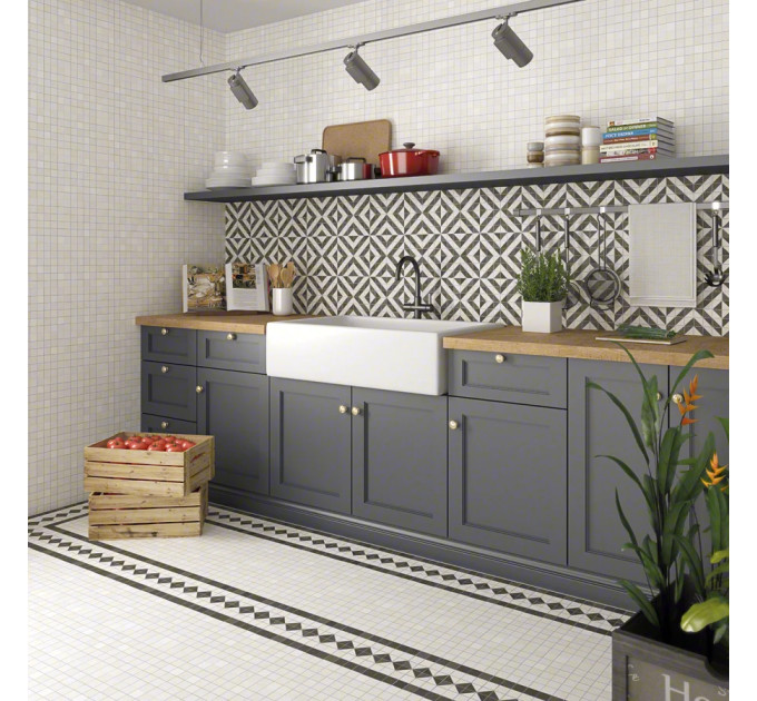 Плитка керамогранітна Seine Sevres-R Grafito RECT 200x200x8 Vives