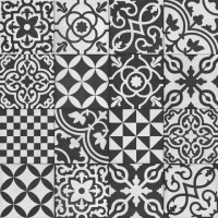 Плитка керамогранітна R7GZ Contrasti Antracite Decor Mix 200x200x10 Ragno
