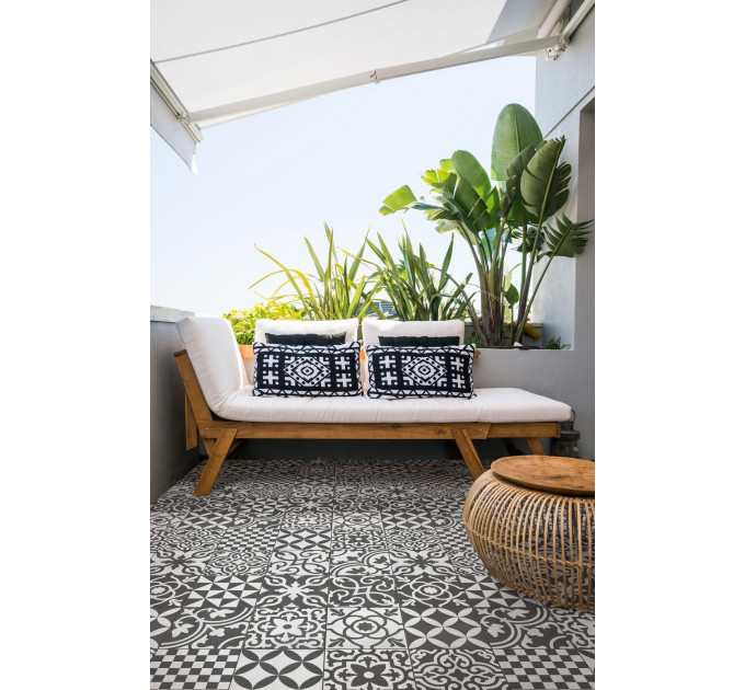 Плитка керамогранітна R7GZ Contrasti Antracite Decor Mix 200x200x10 Ragno