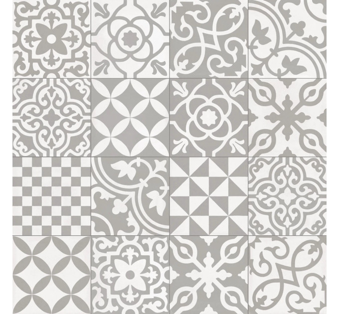 Плитка керамогранітна R7GY Contrasti Grigio Decor Mix 200x200x10 Ragno
