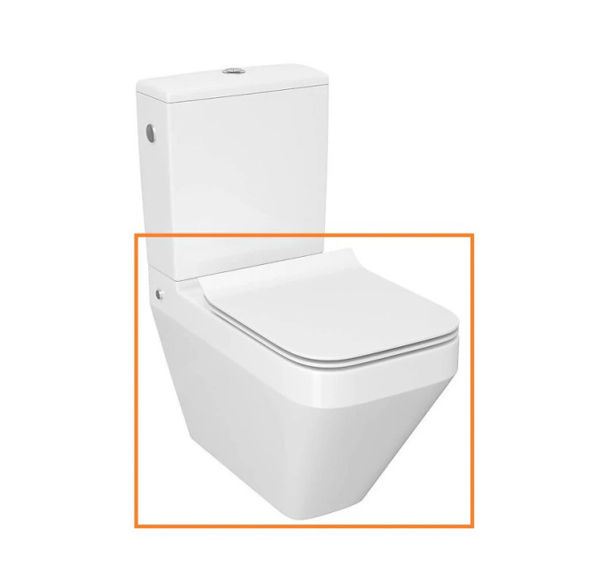 Унітаз підлоговий Crea CleanOn з кришкою Slim дюропласт soft close (CCCZ1005946213) Cersanit