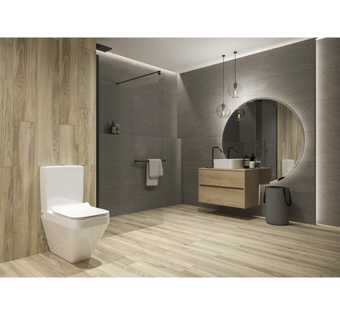 Унітаз підлоговий Crea CleanOn з кришкою Slim дюропласт soft close (CCCZ1005946213) Cersanit